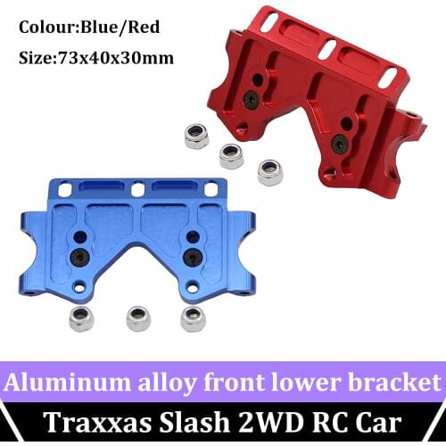 Metal Upgrade Parts Aluminum Alloy Front Lower Bracket Bulkhead Part for 1/10 2WD RC Crawler Car Traxxas Slash 2WD Atomik RC-TRX
