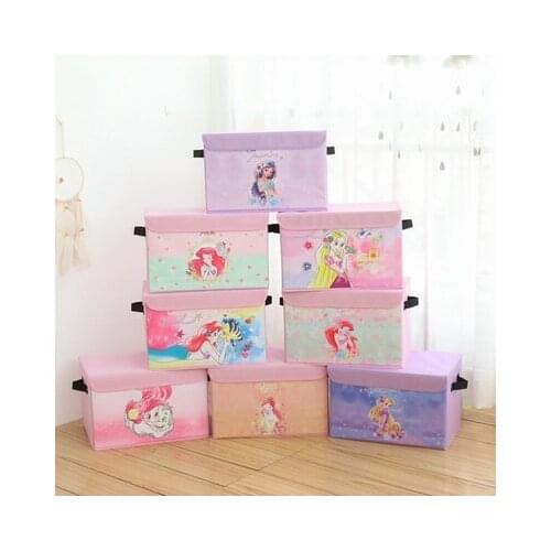 Disney Princess mermaid Style Anime Figures Cartoon Product Cosplay Accessories Children Storage Box Toy Kids Gifts
