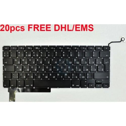 DHL/EMS FREE 20PCS "L" Enter Key Russian RU Layout Keyboard For Macbook Pro 15.4-inch A1286 Laptop Year 2009 2010 2011 2012