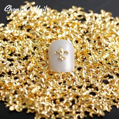 Anchor Shape Beauty Nail Gold Plating 500pcs/Pack Metal Stud Nails Art Rivet Charms Nails Accessories Decorations