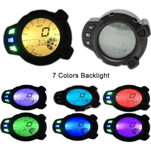 Retro Motorcycle Speedometer Odometer Tachometer for YAMAHA 125 Motorbike Scooter Refit Fuel Instrument 7 Colors Backlight Meter
