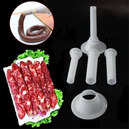 3PCS/Set Food Grade Quality Meat Grinder Handmade Sausage Stuffing Tube Sausage Maker Stuffer Meat Tools