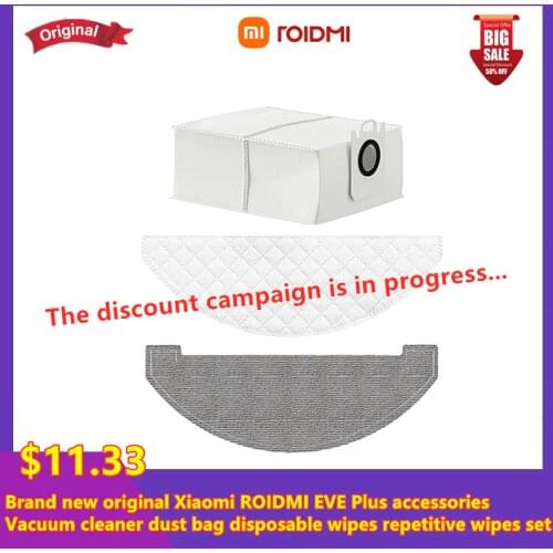 Brand new original Xiaomi ROIDMI EVE Plus vacuum cleaner dust bag disposable wipes repetitive wipes accessory set