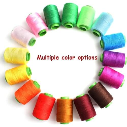 1/Roll Multicolor Hand Sewing threads Machine Embroidery Thread High Tenacity Polyester Craft Patch Steering-wheel Sewing Supp