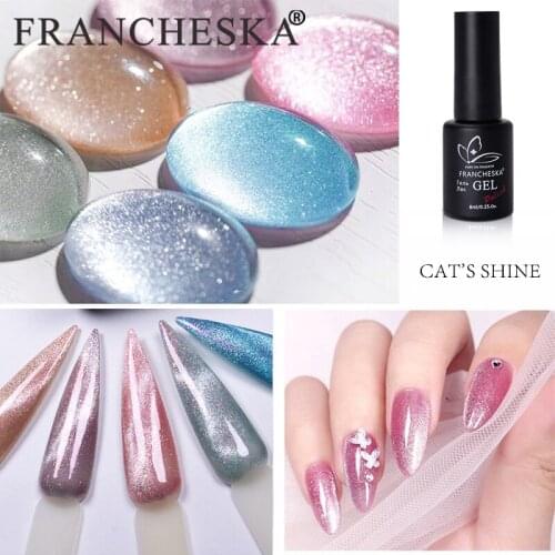New 6 Color Cat Eyes Nail Polish Gel Spar Wide Cats Eye Manicure Lacquer Varnish Soak Off Manicure DIY Nail Art Glue TSLM1