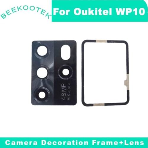 New Original OUKITEL WP10 Rear Back Camera Lens Glass Camera Decoration Frame+Lens Parts For OUKITEL WP10 5G Smartphone