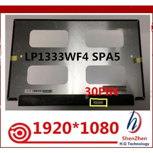 Original 13.3'' LED LCD Screen Panel Replacement IPS 72%NTSC 1920x1080 FHD LP133WF4 SPA5 30pins
