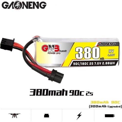 Original Gaoneng GNB Max 180C HV Lipo battery 7.6V 2S 380mah with XT30U-F Plug for BETAFPV Beta75X 2S Beta65X 2S Whoop Drone