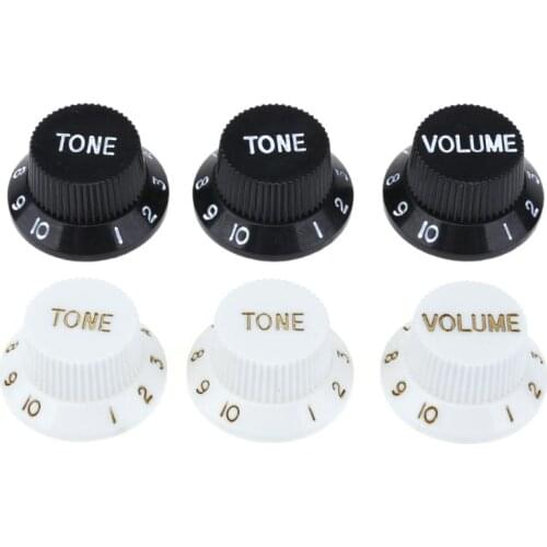 3pcs/lot Plastic Electric Guitar Bass Volume Knob Potentiometer Caps Diameter 25.5mm for 6mm hole Guitar Accessories