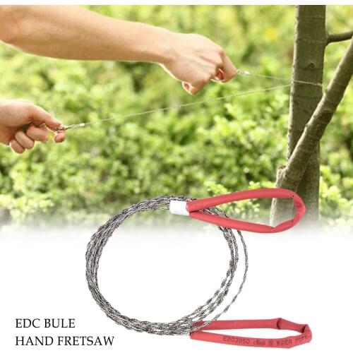 Portable Handheld Survival Chain Saw Emergency Chainsaw With Bag Outdoor Camping Hiking Hand Saws Wood Cutting Woodworking Tools