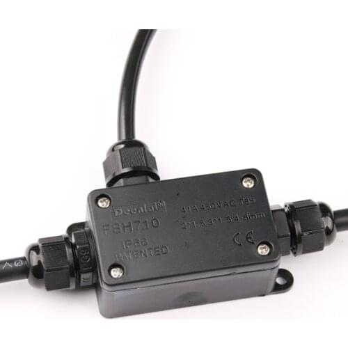 Waterproof Junction Box 4-8mm 450V 41A 3Pin Cable Connector 2 3 Way IP66 Outdoor Electrical Wire Junction Boxes With Terminal