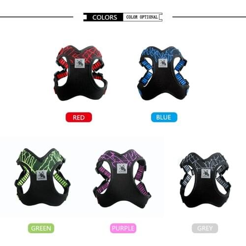 Adjustable Dog Harness Pet Reflective Vest Walking Lead Leash for Puppy Polyester Mesh 2021 Harness for Small Medium Big Dog