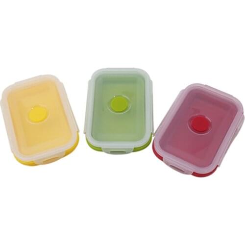 Silicone Lunchbox Bowl Bento Boxes Collapsible Portable Folding Food Storage Container Lunchbox Eco-Friendly