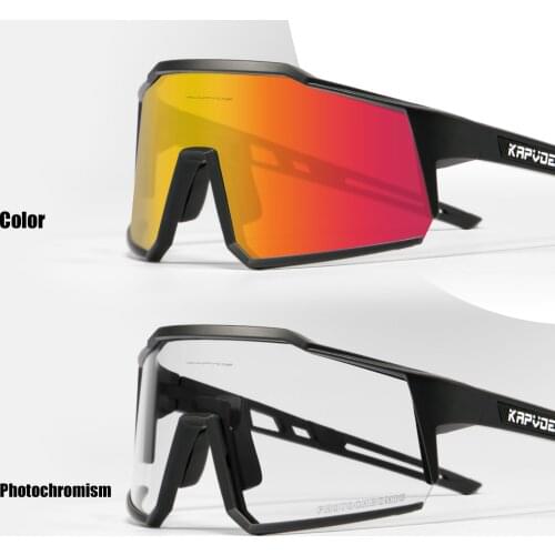 Kapvoe Cycling Glasses Mountain Bike Goggles Photochromic Bicycle Sunglasses Men Outdoor Cycling Eyewear Mtb sports sunglasses