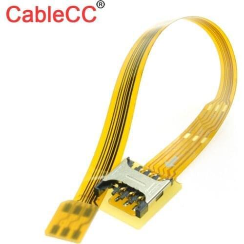 Zihan 10cm Micro SIM Card to Nano SIM Kit Male to Female Extension Soft Flat FPC Cable Extender