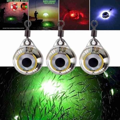 1Pcs Led False Fish Lure Light Underwater Fishing Lure Light Attractive Fish Eye Deep Drop Fishing Bait For Flashing Lamp Light