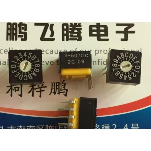 1PCS Original Japanese COPAL S-5070C 0-F/16-bit rotary digital dial coding switch vertical 4:2 positive code