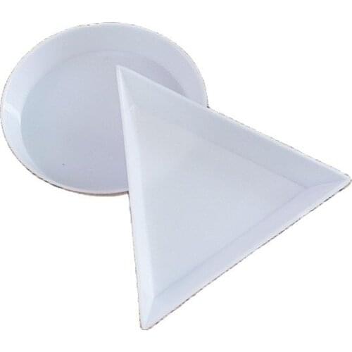 10pcs Round PP Plate Tray Packaging Storage Jewelry Display Organizer Holder Plastic Containers For Beads Jewelry Making Box