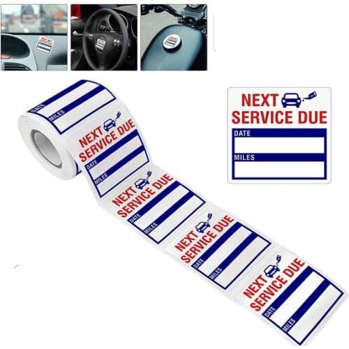 150Pcs/roll Oil Change/Service Reminder Stickers Window Sticker Adhesive Labels Car Sticker 2*2 Inch