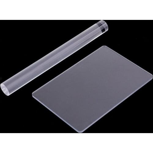 2 Pcs Solid Acrylic Roller Rolling Pin Sculpey Polymer Clay Art Craft Accessories