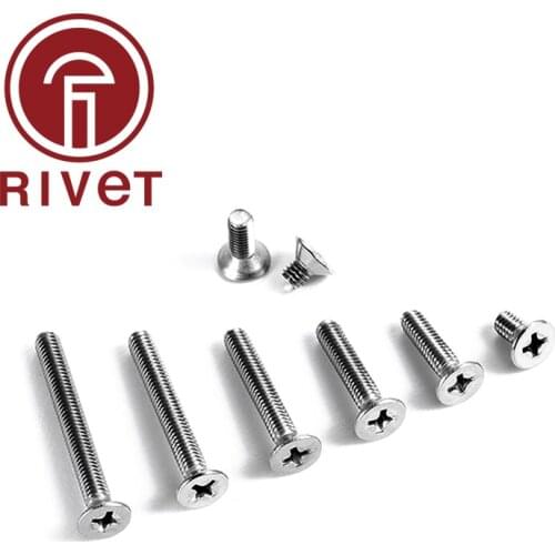 316 A4-70 GB819 DIN7046-1 M2 M3 M4 M5 Stainless Steel Cross Countersunk Machine Screw GB819 Flat Head Screw High Quality