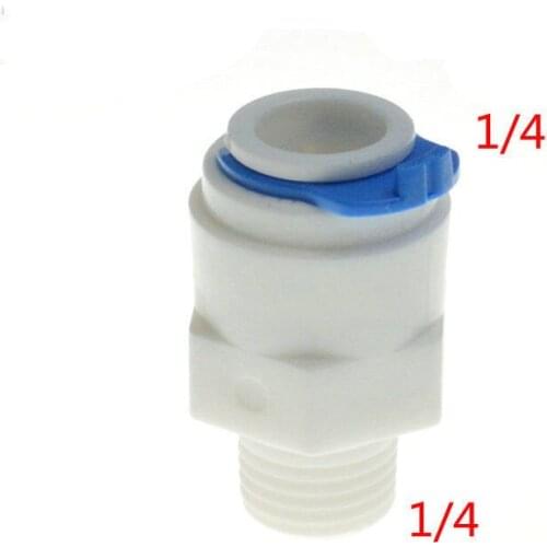 5 Pcs 1/4" hose quick connection 1/4" BSP Male Thread RO Water Aquarium System