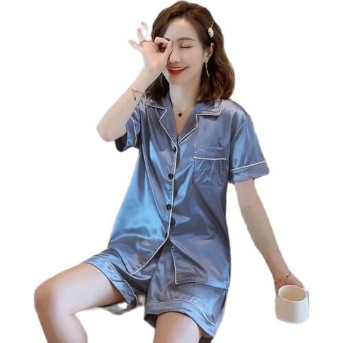 5XLwomen spring summer thin shortsleeved shorts twopiece casual Comfortable large size youth middleaged female home service suit