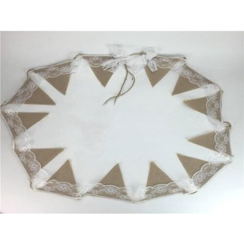 50sets/lot Fast shipping 2.8M 13 Flags Wedding Decoration Lace Pennant Party Decoration Banner Home Decoration Party Supplies