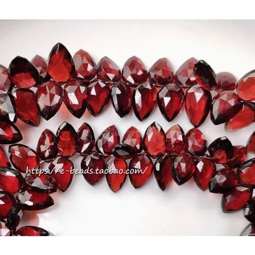 AA LOOSE BEADS red garnet faceted Marquise wholesale for DIY jewelry necklace