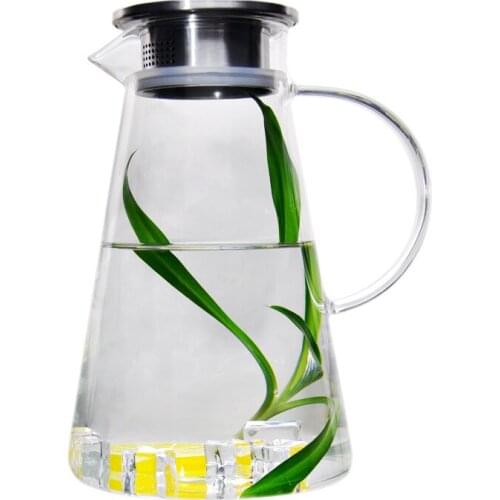 Thickened cooler kettle explosion-proof glass cold kettle high temperature home large-capacity fruit juice pot with tea filter c