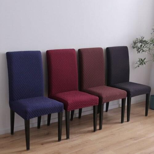 Spandex Stretch Chair Cover Solid Color Slipcovers Chair Elastic Chair Covers For Kitchen Dining Room Kitchen Wedding Banquet