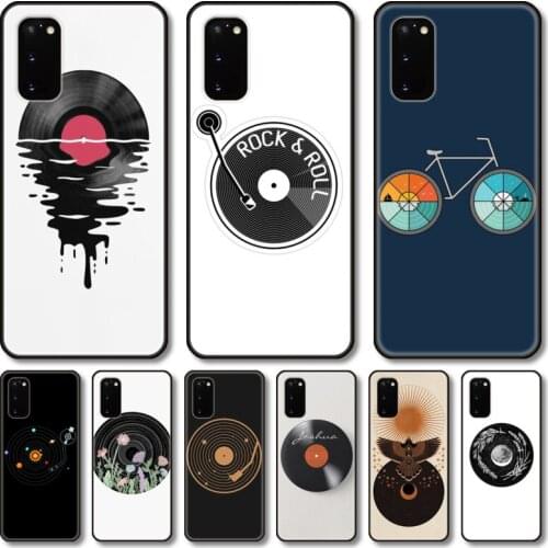 The disc S feeling Phone Case For Samsung Galaxy Note S 21 20 10 9 8 E Lite FE UW Ultra 5G PRO Black Shell Cover