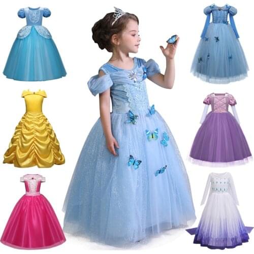 Girls Dresses For Kids Cosplay Princess Costume Children Fancy Halloween Carnival Party Dress Up
