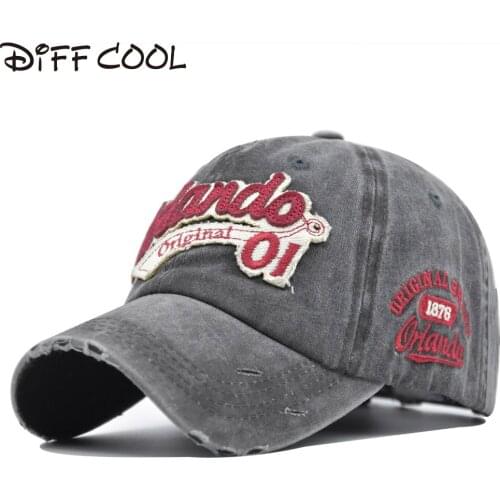 [DIFF COOL]Summer cotton mens baseball cap hat embroidery bone cap casual mens trucker hip hop cap