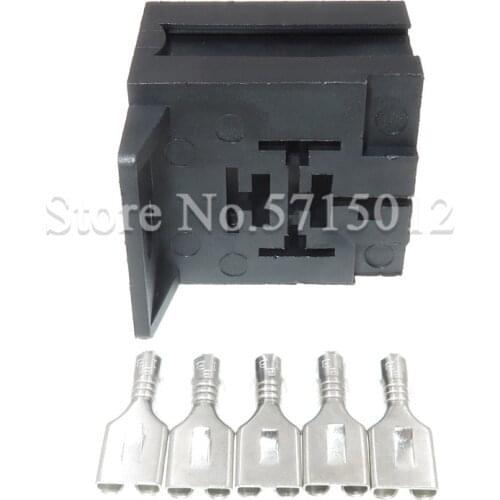 5 Hole 3334485008 Automotive Relay Base Holder Socket With Mounting Bracket For Relay