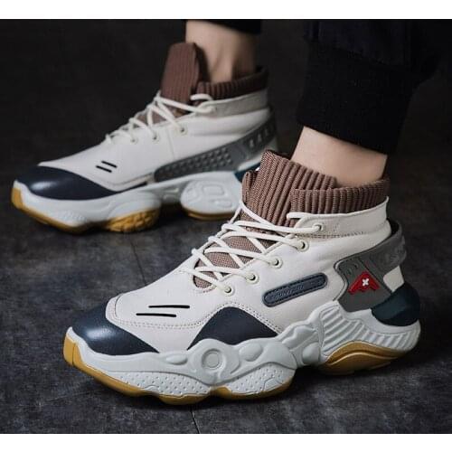Summer Autumn Hip Hop High Top Platform Sock Sneakers Men Streetwear Dancing Shoes Men Sports Tenis Basket Chunky Sneakers