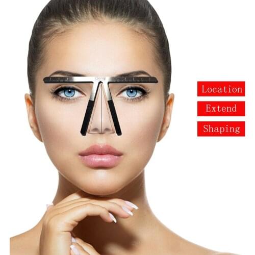 Tattoo Eyebrow Ruler Three-Point Positioning Permanent Makeup Symmetrical tool Grooming Stencil Shaper Balance Ruler Shaping