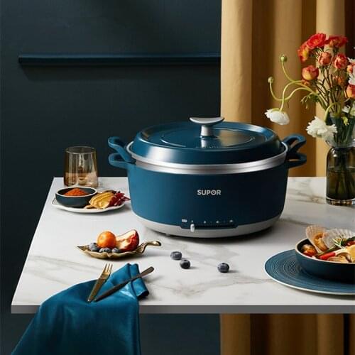 SUPOR 220V Multi-function pot 6L Electric 3 Flavor Hot Pot Cooker Multi Cooking Pot Split Type Electric Hotpot Cooking Machine