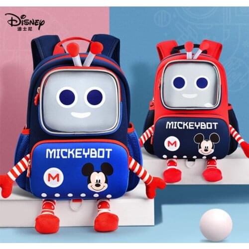 Disney Multifunctional Childrens Schoolbag Cute Robot Boy Trend 3 Year Old Baby Kindergarten Anti-lost Backpack