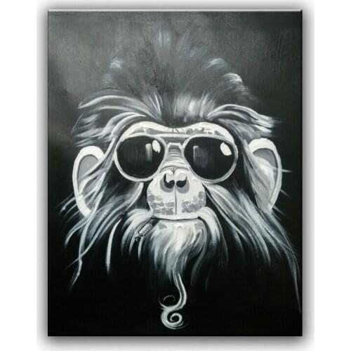 NEW 100% hand-painted famous oil painting high quality Modern artists painting Lovely gorilla Home decoration 160221