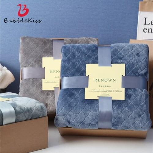 Bubble Kiss 2020 Nordic New Style Throw Blanket Flannel Thickened Nap Break Blanket Home Decor Sofa Air Conditioning Blanket