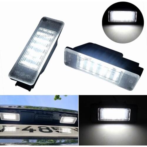 2Pcs Car Rear 18SMD LED License Number Plate Light Lamp For Peugeot Expert RCZ 307 207 308 3008 407 106 406 508 607 807 1007 806