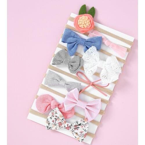 Baby Girl Headbands and Bows, Newborn Infant Toddler Nylon Hairbands Hair Accessories,Baby Boys Girls Bow Knotted Headband