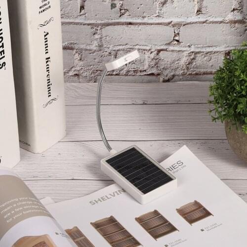Flexible Reading LED Book Light Clip-on Desk Light Arm Solar USB 3LED Clip-on Lamp for Bedroom Table Reading Book