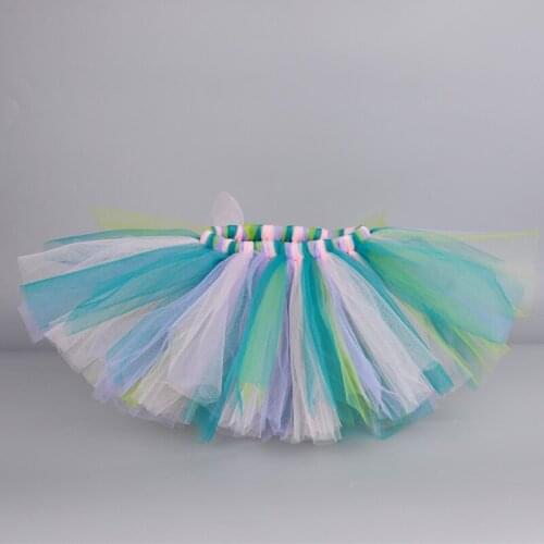 Pink/Green Fluffy Tutu Skirt Baby Birthday Party Costume Girls Summer Tulle Skirt Kids Dancing Tutu Skirt Newborn-12Y Cake Smash