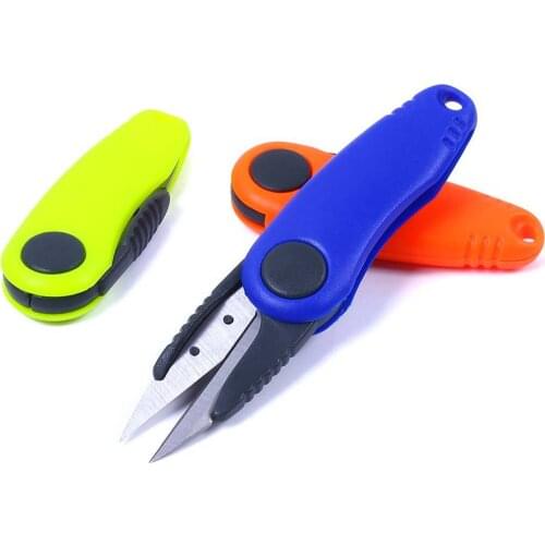 Shrimp-type Stainless Steel Fishing Use Scissors Accessories Folding Fishing Line Lead Sheet Cut Clipper Fly Tying Tool Tackle