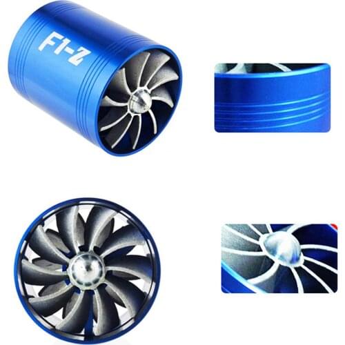 Car Modification Air Intake Turbine Turbo Gas Fuel Oil Saver Fan Turbo Supercharger Turbine Fit for Air Intake Hose 65-74mm