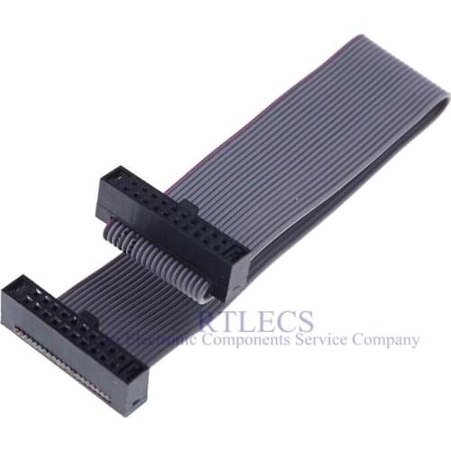 100pcs 20 Pin 1.27 mm Pitch IDC Socket Extension Flat Ribbon Cable 80 100 120 150 200 250 300 mm ISP JTAG DAP AVR IDC