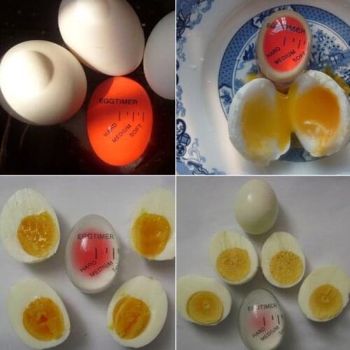 Egg Shaped Boiled Egg Timer Color Charging Heat Sensor Kitchen Gadget