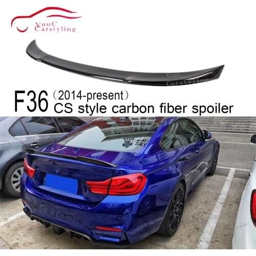 F36 CS Style Carbon Fiber Rear Spoiler for BMW 4 Series F36 4-door Sedan Saloon 2014 + 428i 430i 435i Trunk Boot Lip